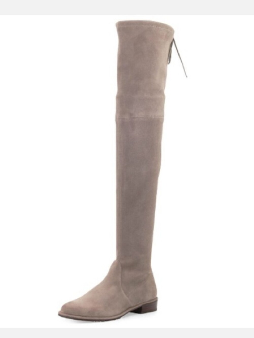 Stuart Weitzman Lowland Suede Over-The-Knee Boots - Taupe/Beige Size 39
